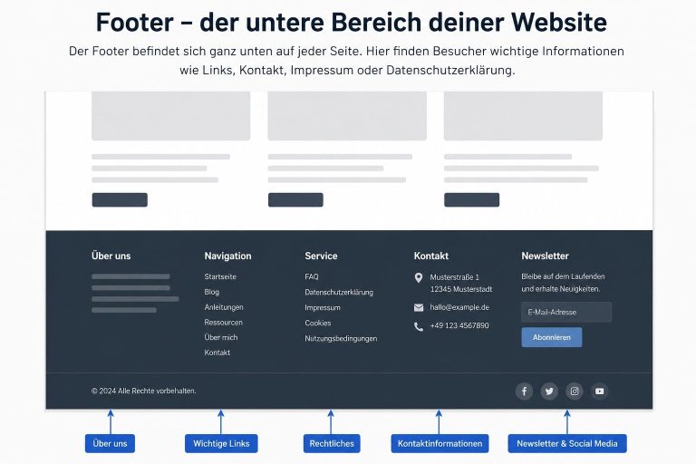 Footer – der untere Bereich deiner Website